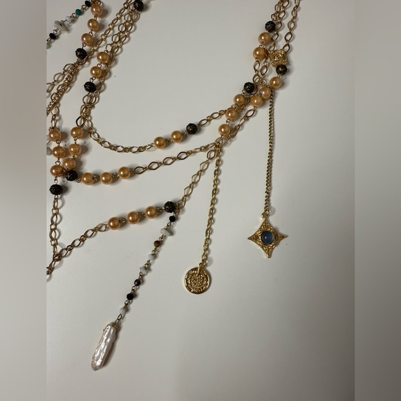 Free People X Ariana Ost - Lotus Belly Chain (or Necklace) in Hazey - NWT - Picture 6 of 8